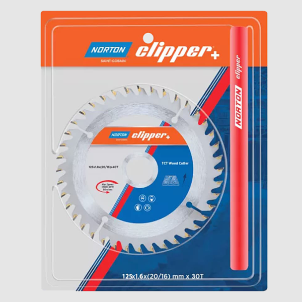 Norton Clipper Plus 5 inch /125 mm TCT Wood Cutter Blade (12 Teeth)