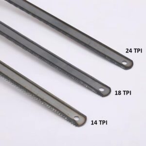USTAD 300mm Hacksaw Blades for Metal, PVC, Acrylic Cutting, 12″ Long 1/2″ Wide in size, 24 TPI (Teeth per Inch) Heavy Duty, Flexible Multiple Blades for Zero Tolerance, Precision Cutting Works (10)