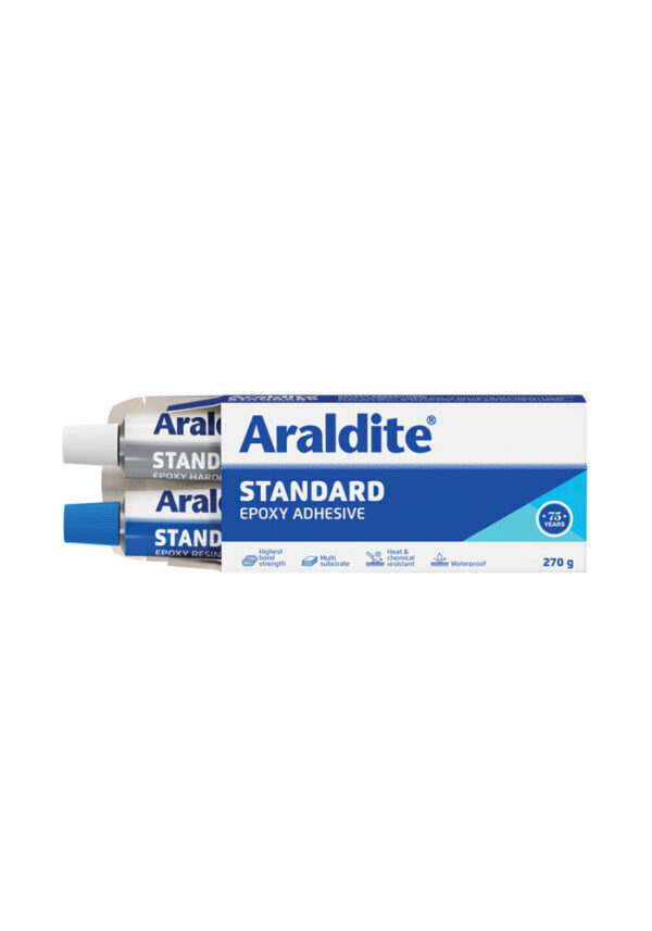 Araldite Standard 90g (R 50g, H 40g), High bond strength epoxy adhesive for use on diverse substrates.