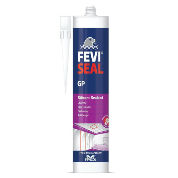 Feviseal GP IHC Silicone Sealant White 260ml | Multipurpose Gap Filling Sealant | Waterproof & Long-Lasting (Pack of 1)
