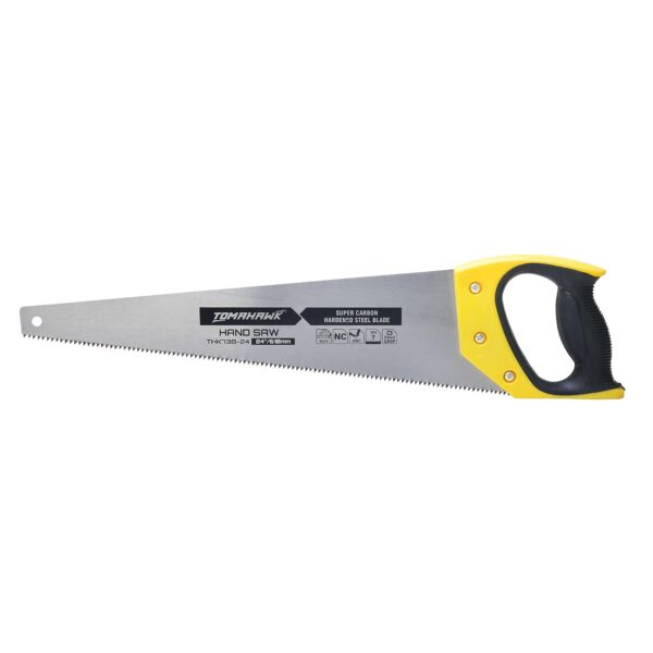 TOMAHAWK® Heavy-Duty Handsaw | T738 24-inch Sharp Blade for Precision Cutting | Ergonomic Handle | Ideal for Woodworking, DIY Projects, and Construction | Durable & Efficient Hand Saw Tool